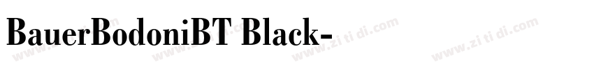 BauerBodoniBT Black字体转换